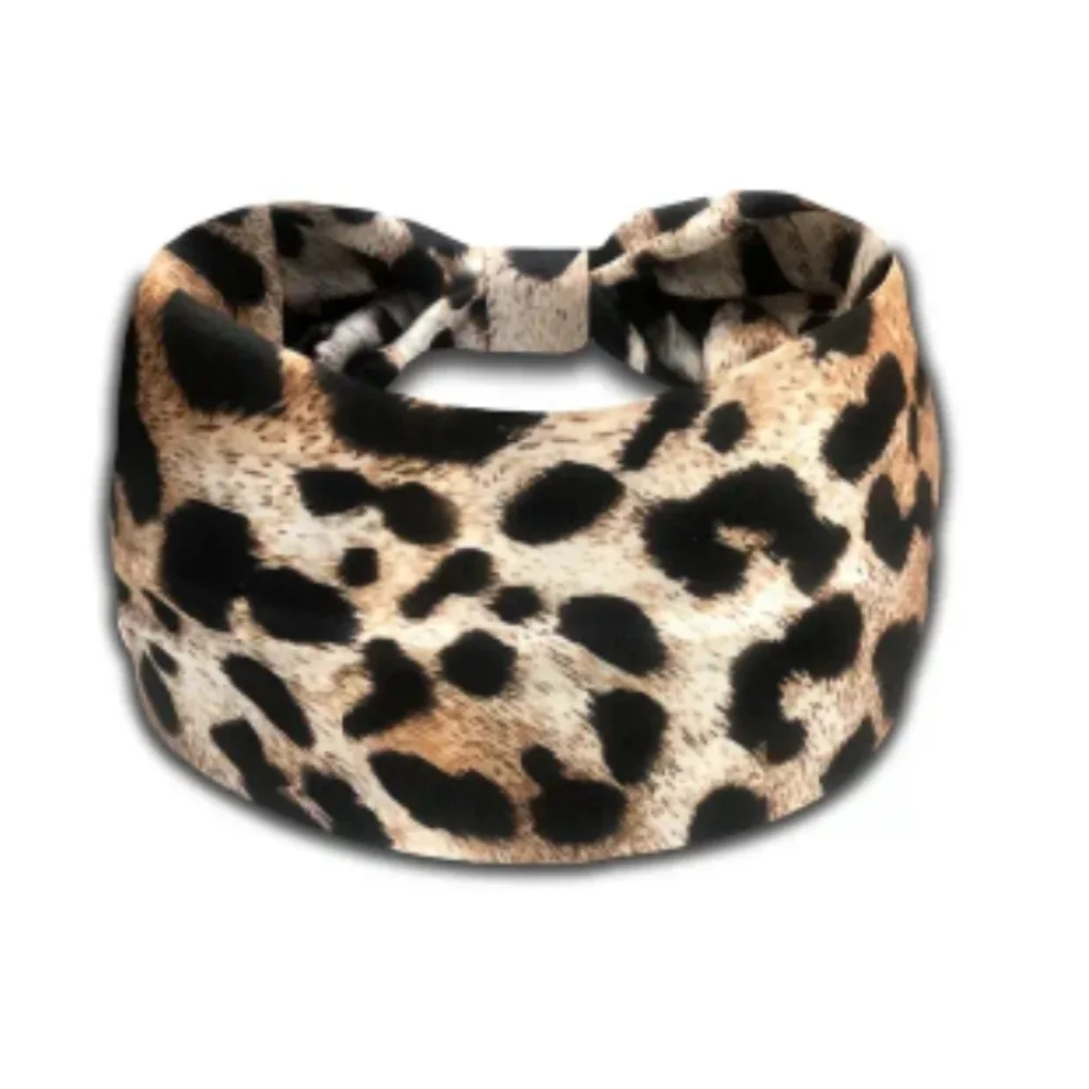 Wide Leopard print Knotted Headband